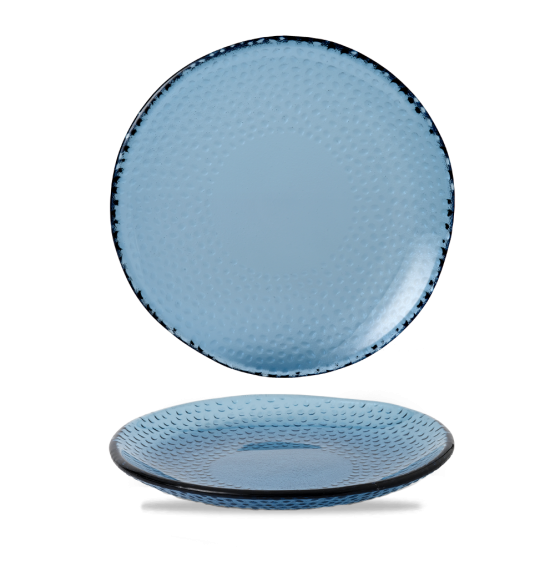 Isla Ocean Blue Organic Glass Plate
